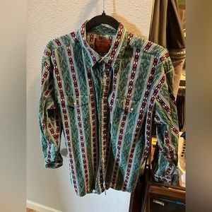 Rustler Wrangler Western Pearl Snap Men’s Large